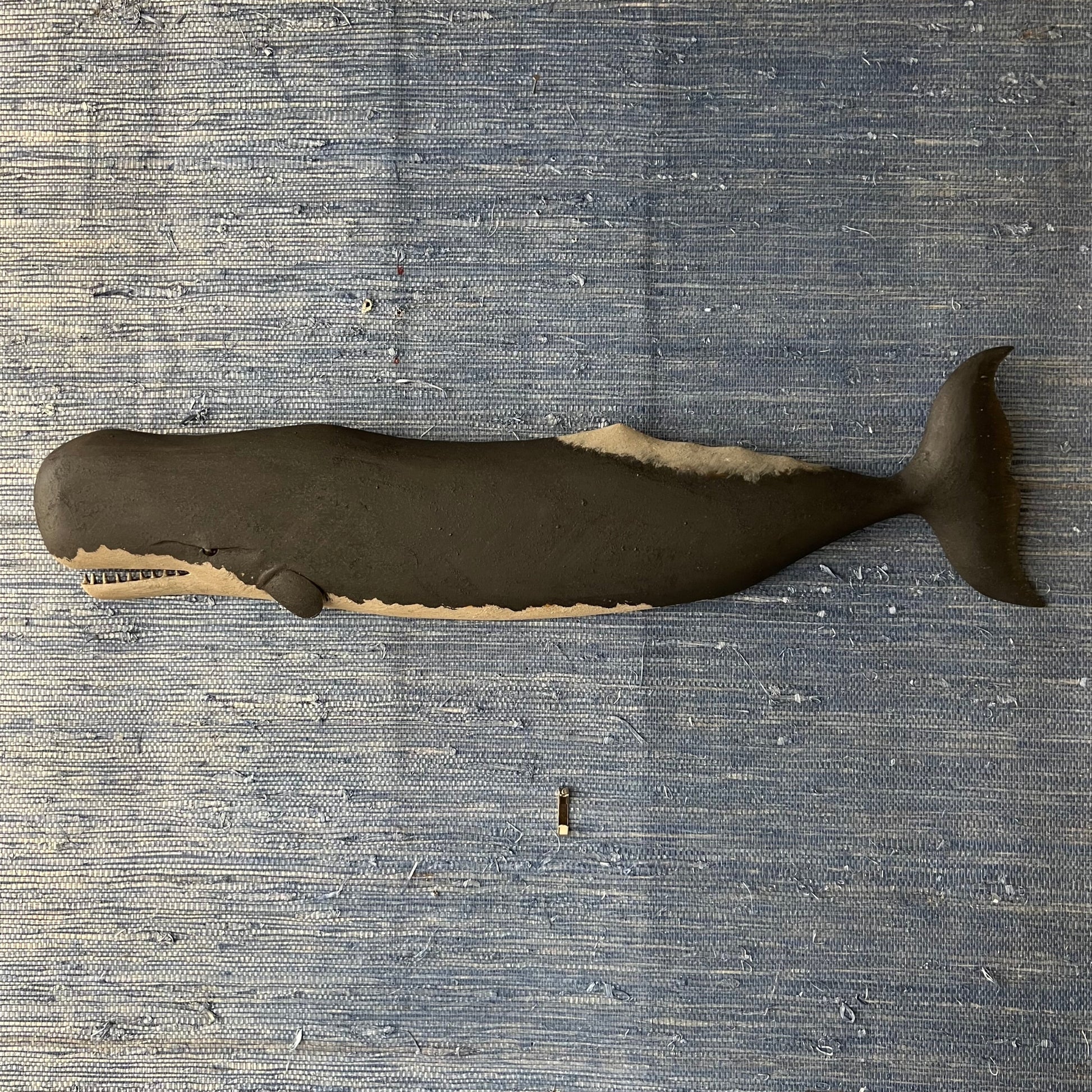 Hand carved wood whale