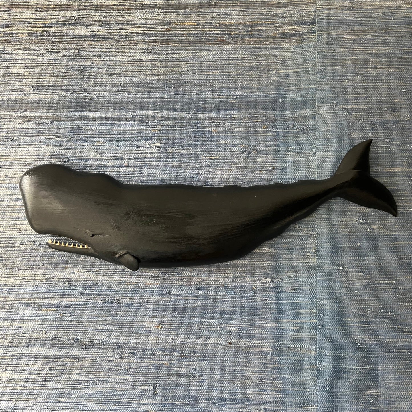 Hand carved wood whale