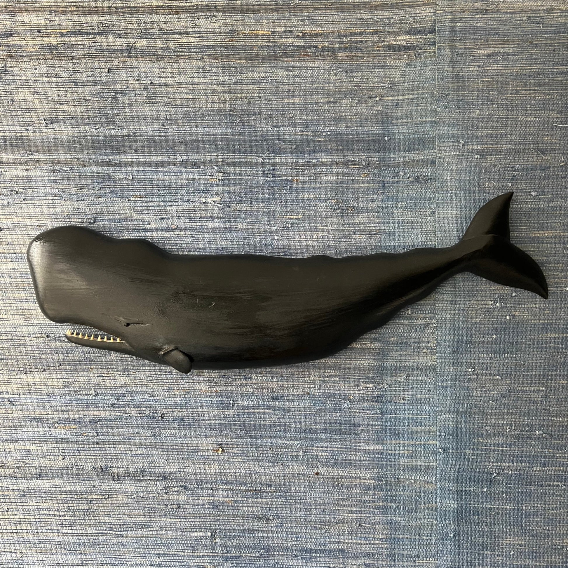 Hand carved wood whale