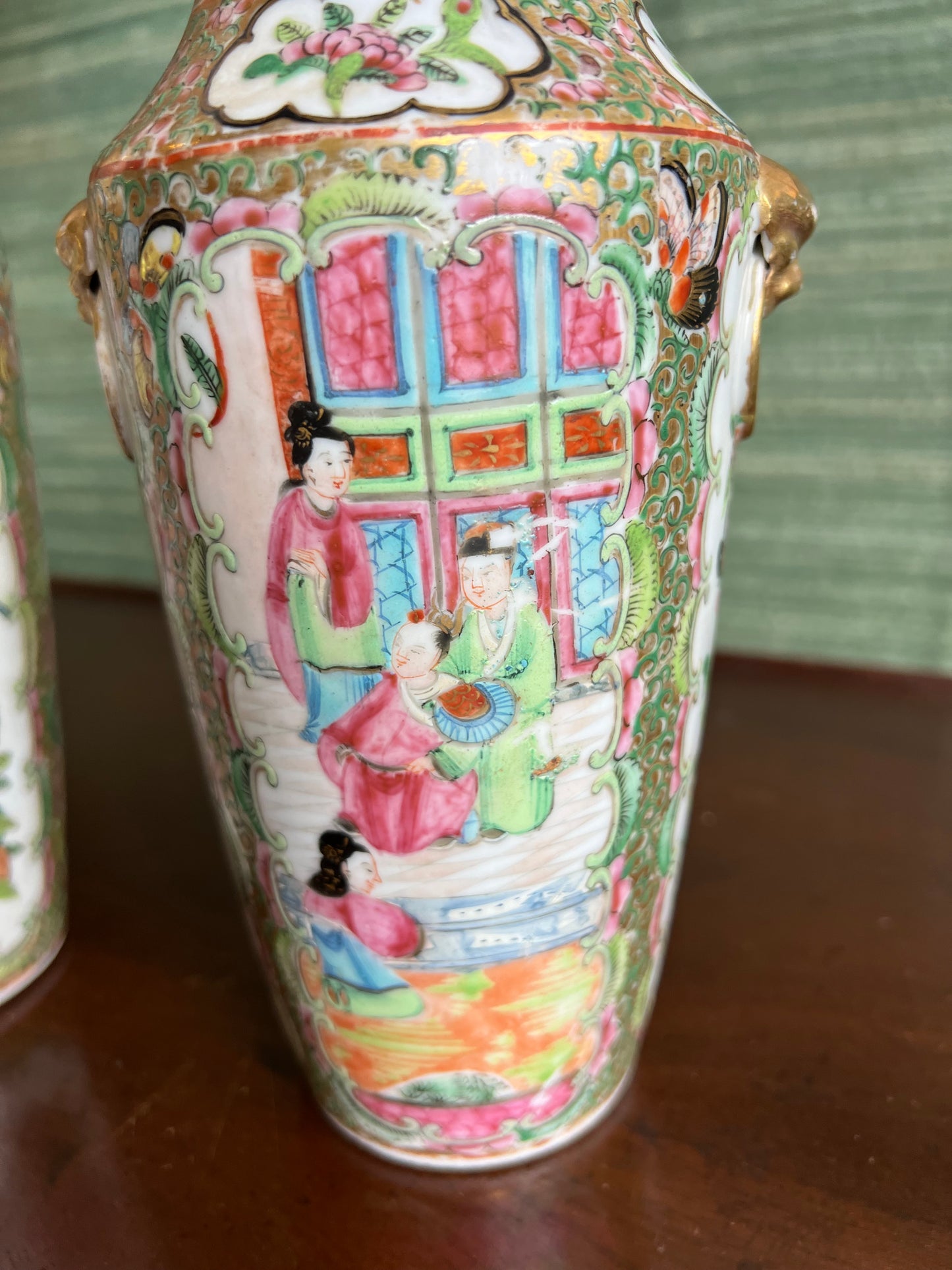 Chinese Rose Medallion Vases