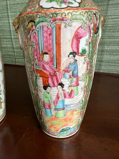 Chinese Rose Medallion Vases
