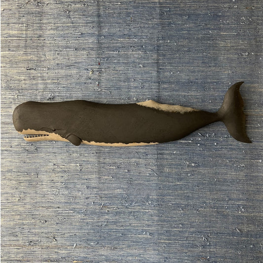 Hand carved wood whale
