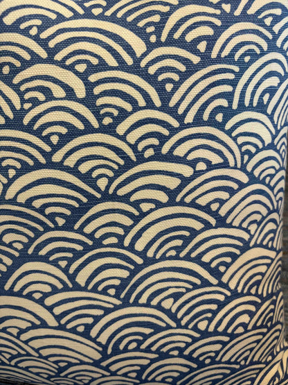 Quadrille Custom Blue Waves Pillow 22"