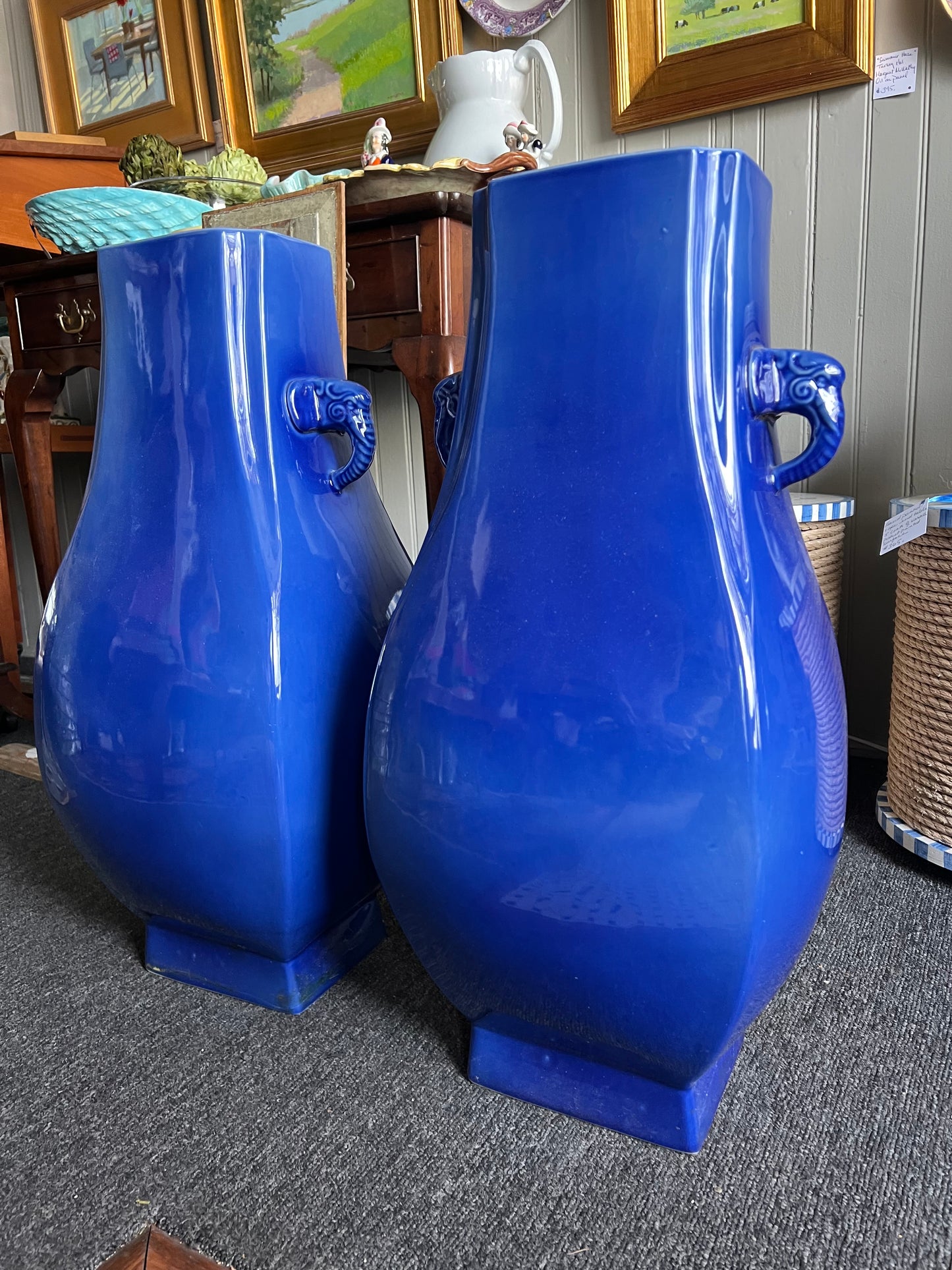 Large Chinese Palace Vases/Umbrella Stands