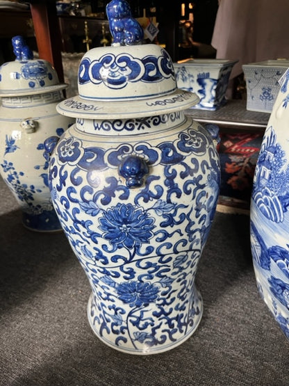 Blue & White Temple Jar