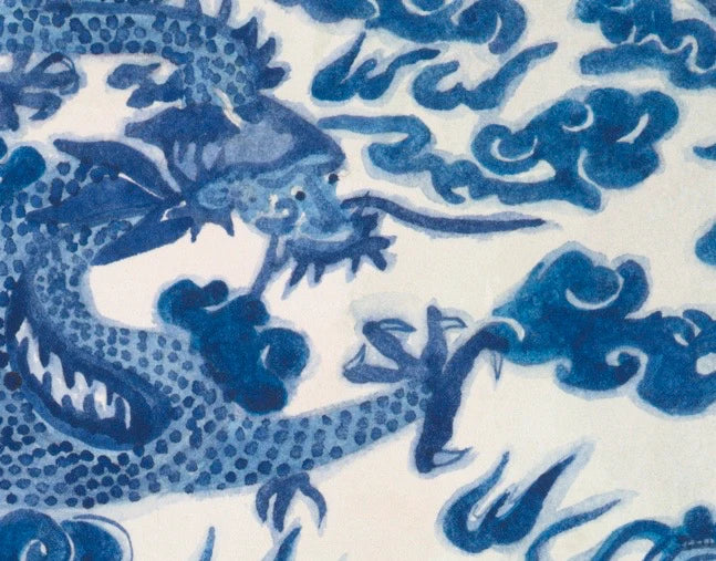 Blue and White Double-gourd Dragon Vase from the Jiaqing Period