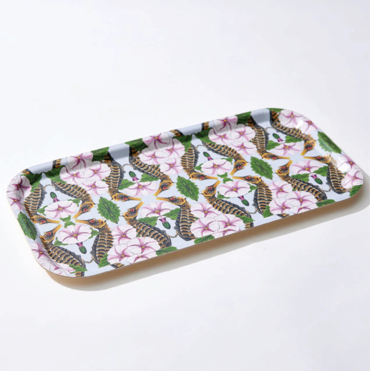 Floral Seahorse Narrow Tray