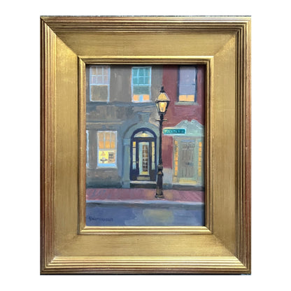 Myrtle Street Nocture, Original oil by A. Waterhouse