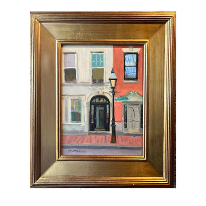 Myrtle Street, Original oil by A. Waterhouse, Boston