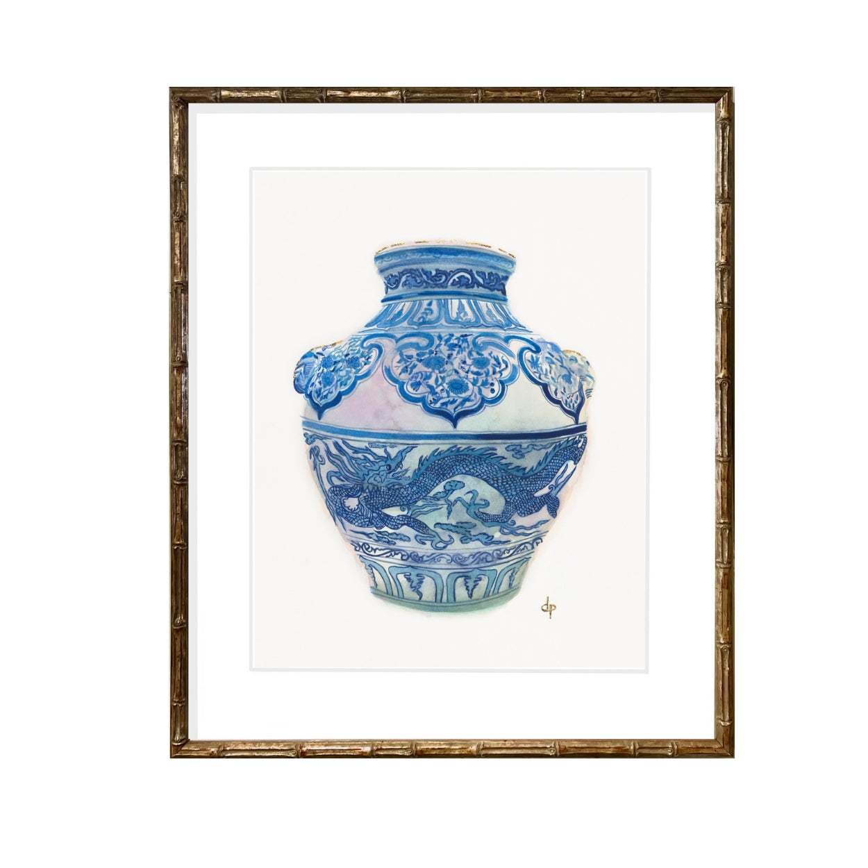 Chinoiserie Print: Guan-type Jar With Lion’s Head Handles by Davina Perl