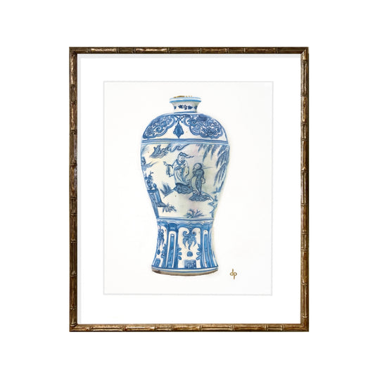 Chinoiserie Art Print: Ming Dynasty Meiping Vase by Davina Perl