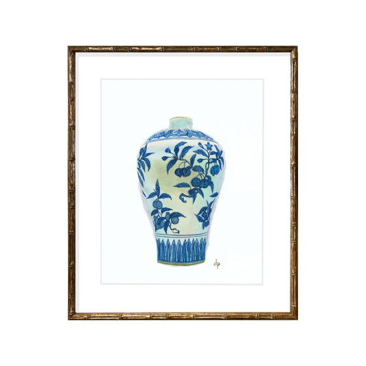 Chinoiserie Art Print: Ming Dynasty Vase by Davina Perl